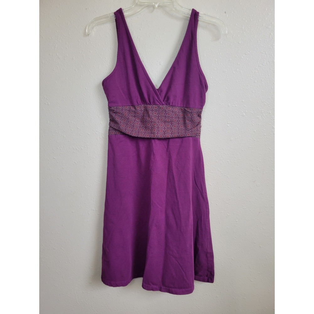 Patagonia Margot Organic Cotton Purple Sun Dress Sleeveless Size S
